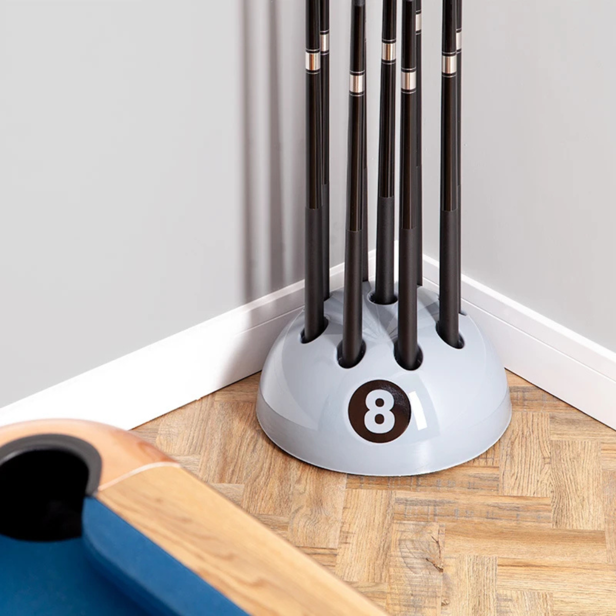 The 8-Ball Pool Cue Stand Black | White | Grey | Red