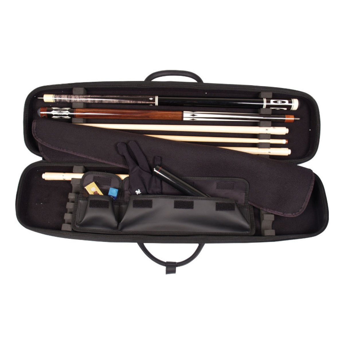 Adam Superb Pool Cue Bag Black 4B 6S Centre Joint