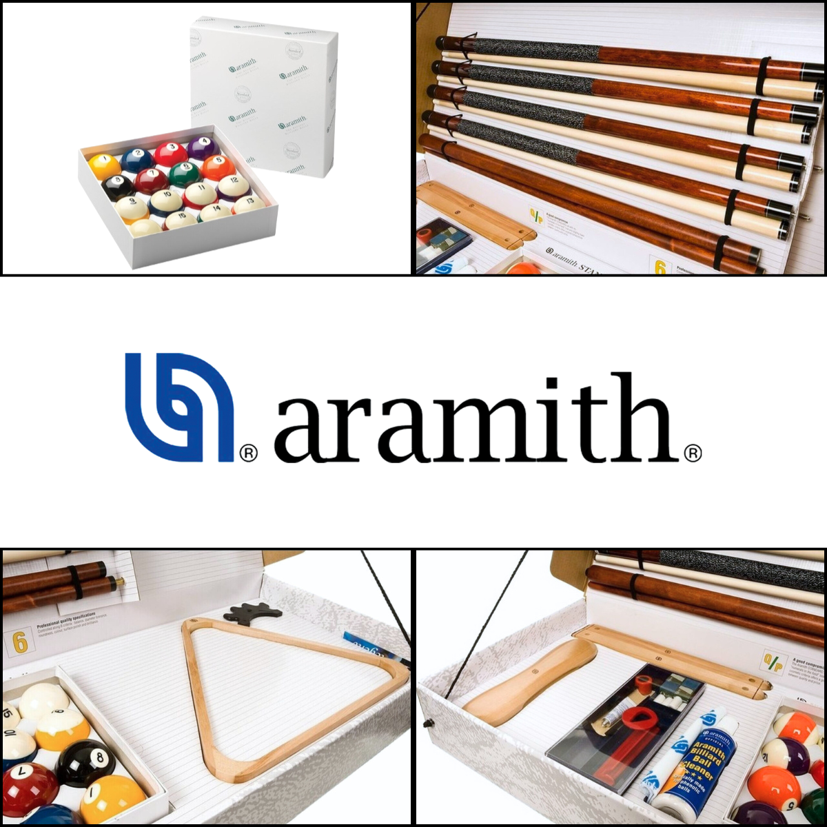 Aramith 18 Piece Standard Accessory Kit - American Pool 2 1/4" 57.2mm