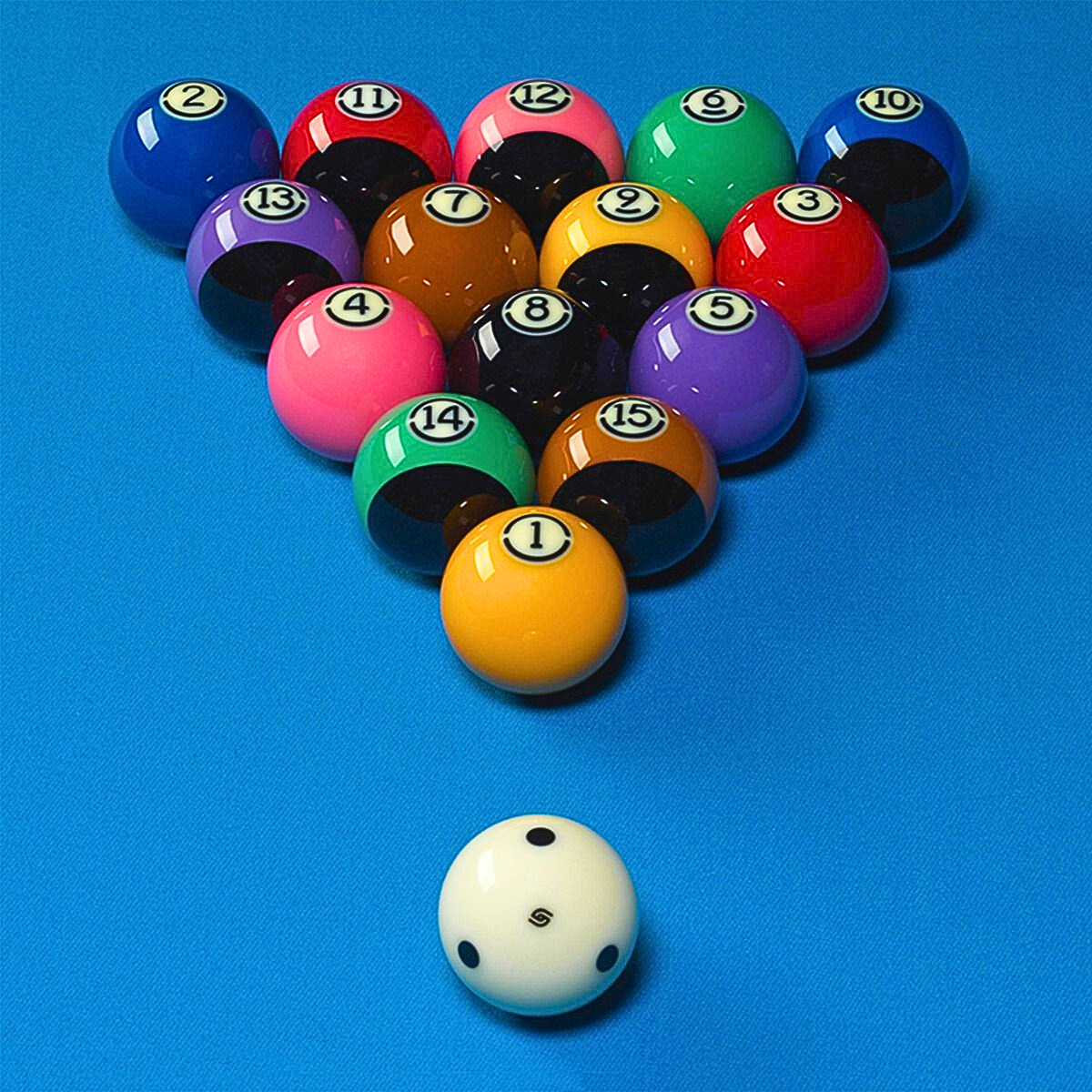 Aramith Tournament Black American Pool Set 2 1/4" 57.2mm