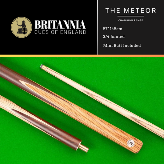 Britannia Snooker Cue 3/4 Jointed Champion Range Meteor 57" 145cm