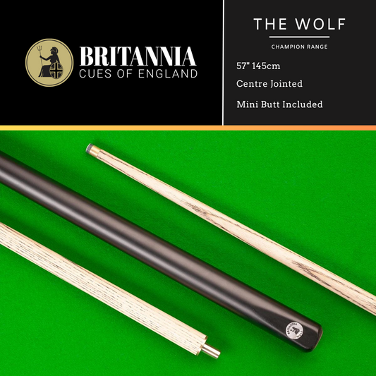 Britannia Snooker Cue Centre Jointed Champion Range Wolf 57" 145cm