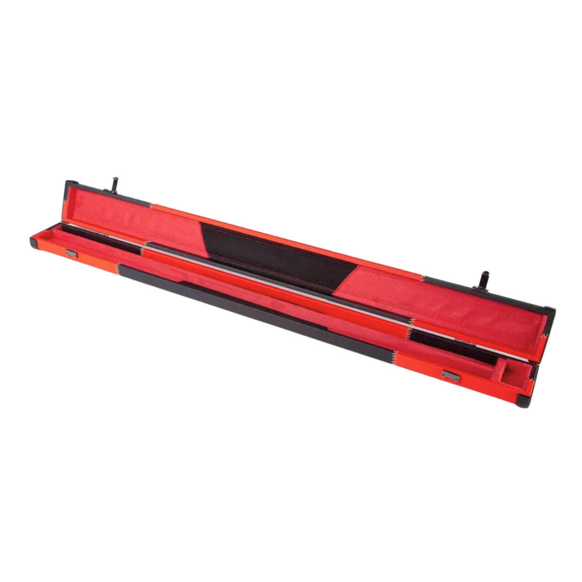 Britannia Snooker & Pool Hard Cue Case Centre Joint Black & Red Chequered - Holds 1 Cue