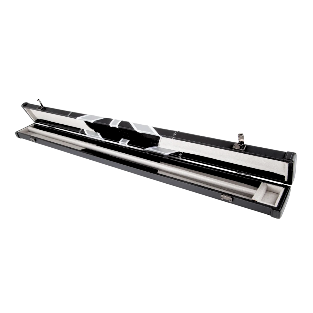Britannia Snooker & Pool Hard Cue Case Centre Joint Black & White Union Jack - Holds 1 Cue