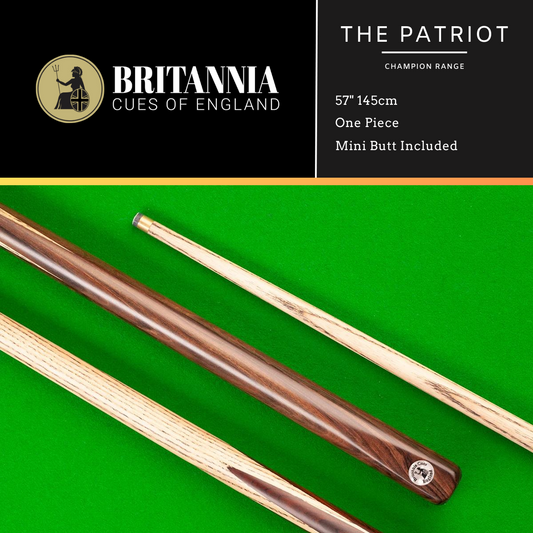 Britannia Snooker Cue 1 Piece Champion Range Patriot 57" 145cm