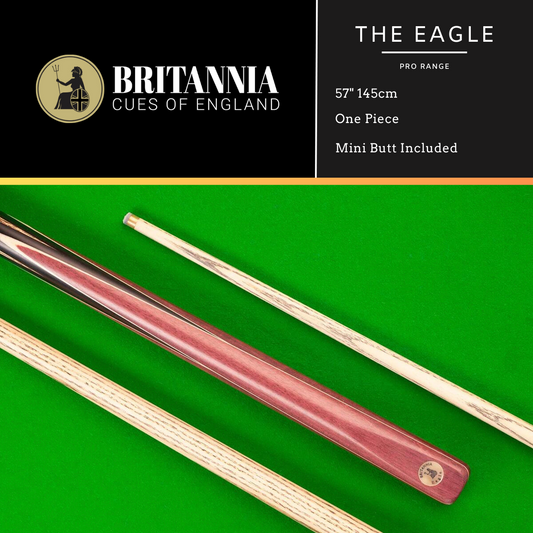 Britannia English Pool Cue 1 Piece Pro Range Eagle 57" 145cm