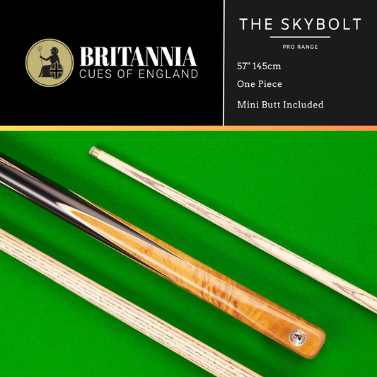 Britannia English Pool Cue 1 Piece Pro Range Skybolt 57" 145cm