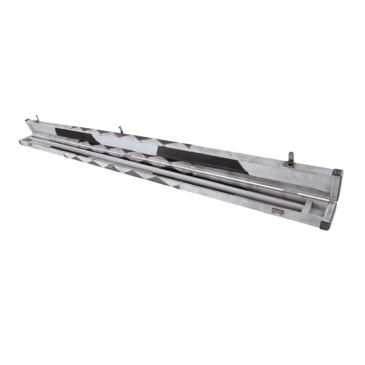 Britannia Snooker & Pool Hard Cue Case 3/4 Joint Grey & Black Diamond Chequered - Holds 1 Cue