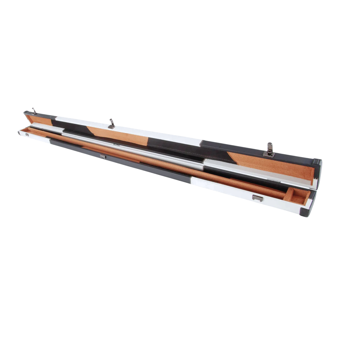 Britannia Snooker & Pool Hard Cue Case 3/4 Joint Black & White Chequered - Holds 1 Cue