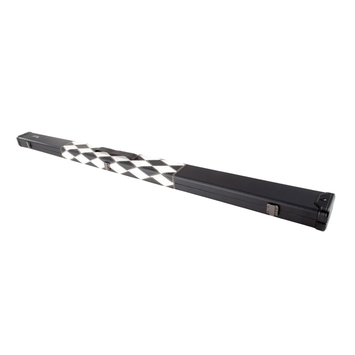 Britannia Snooker & Pool Hard Cue Case 3/4 Joint White & Black Diamond Chequered - Holds 1 Cue