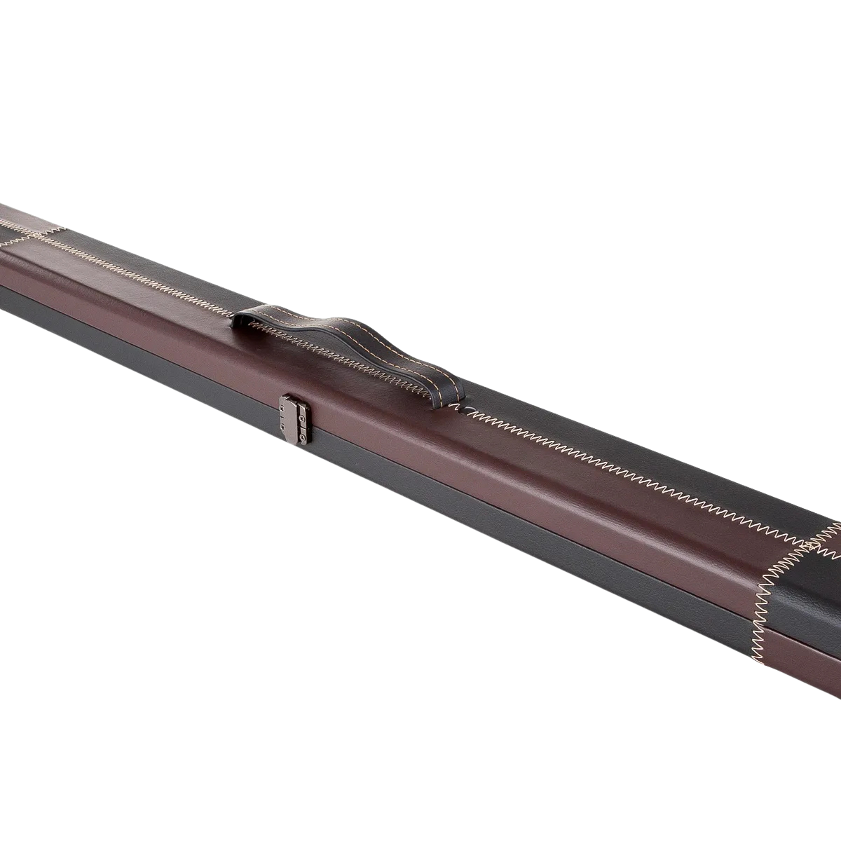 Britannia Snooker & Pool Hard Cue Case 3/4 Joint Black & Brown Chequered - Holds 1 Cue