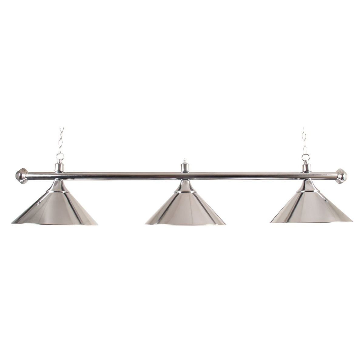 Pool Table Lighting 3 Shades & Bar Chrome
