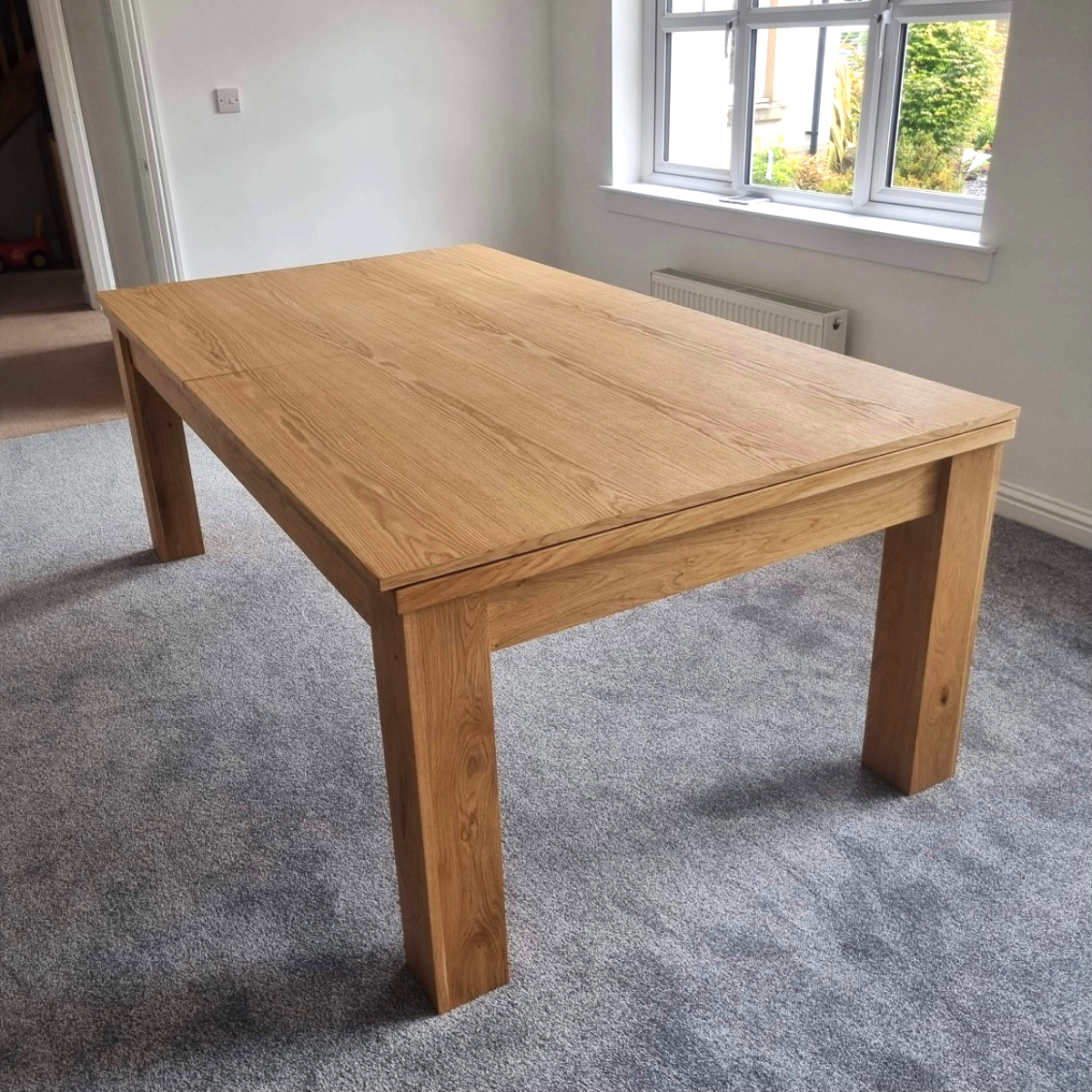 The Elixir 6ft & 7ft British Pool Table W/Dining Top Natural Oak
