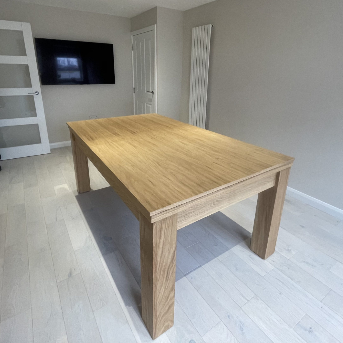 The Elixir 6ft & 7ft British Pool Table W/Dining Top Natural Oak