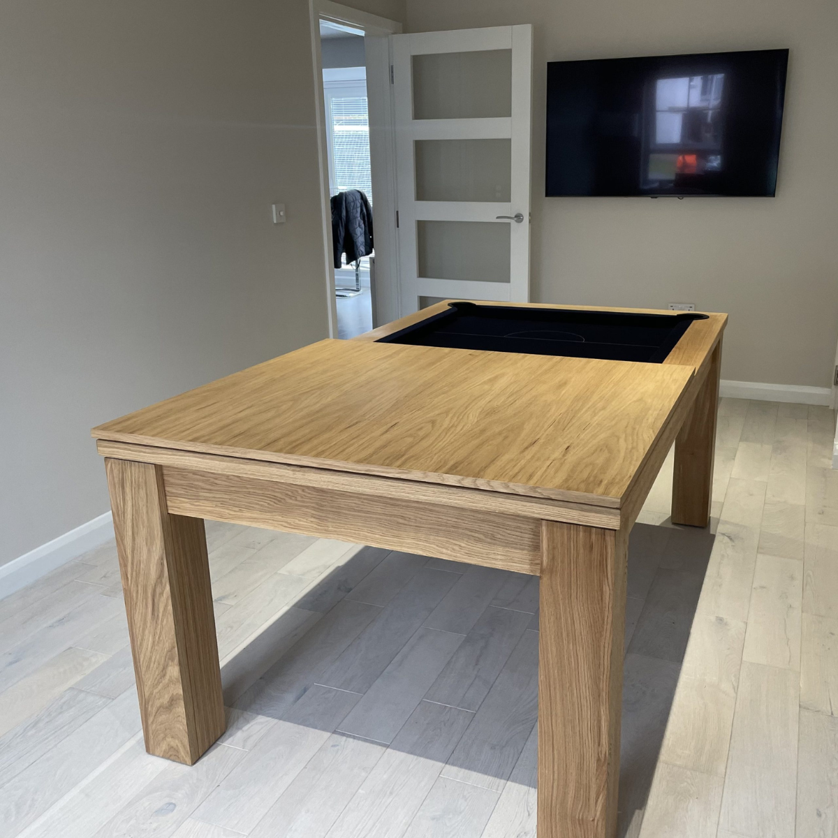 The Elixir 6ft & 7ft British Pool Table W/Dining Top Natural Oak