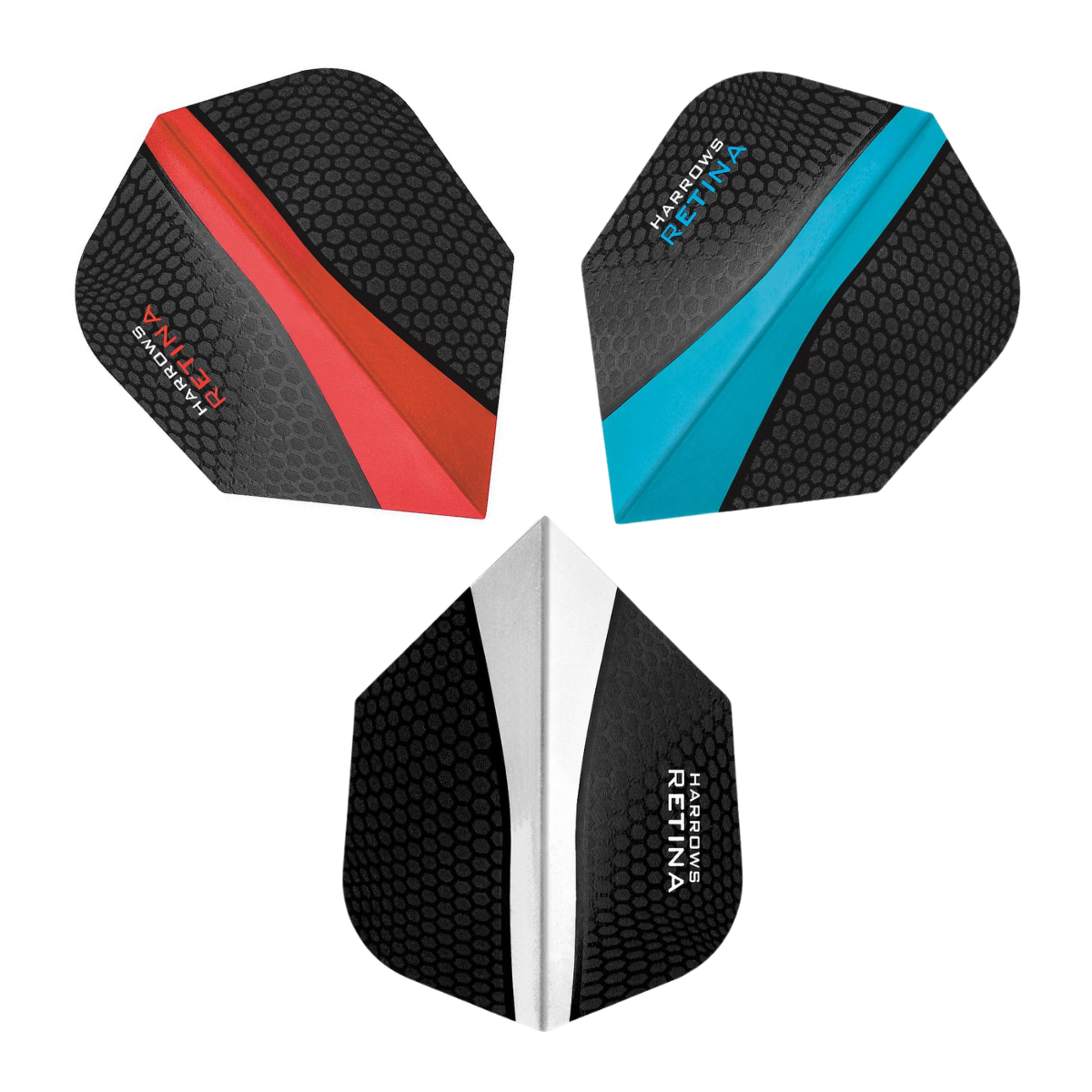 Harrows Dart Flights Retina 100 Micron Set 9 Pack Red | Blue | White