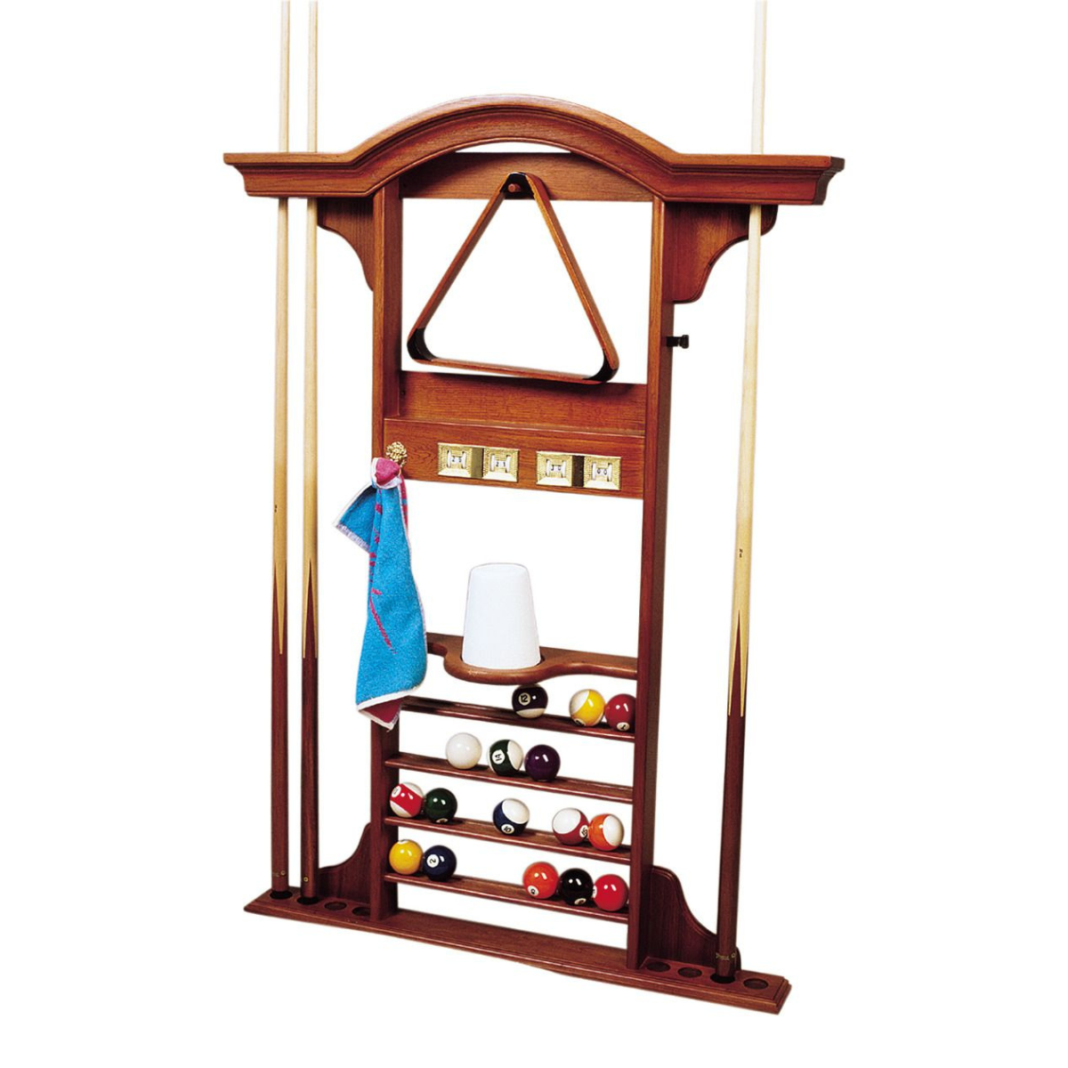 The Honey Maple Pool & Snooker Cue Wall Rack