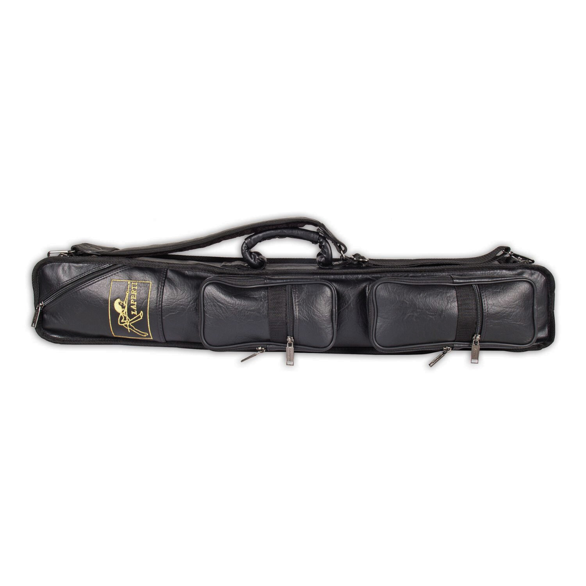 Laperti Pro Leatherette Pool Cue Bag Black 4B 8S Centre Joint