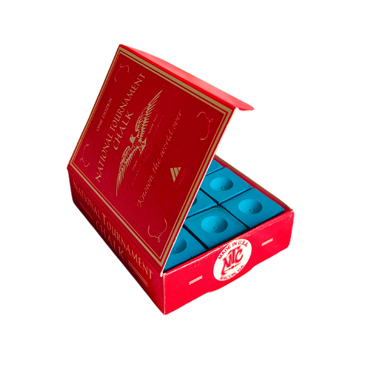 Rare National Tournament Snooker & Pool Chalk 12pc Blue