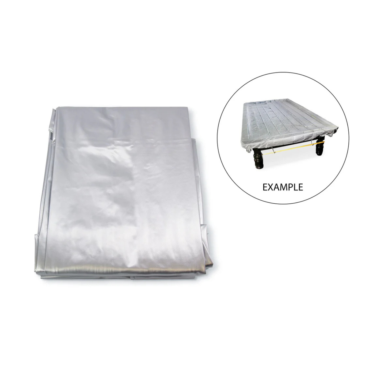 Billiards Pool Table Cover Silver 6ft Or 7ft Thick Vinyl