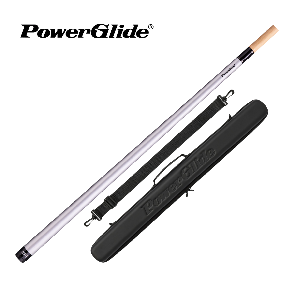 PowerGlide Snooker & Pool Cue Centre Jointed Verve 3K Carbon Fibre 57" 145cm