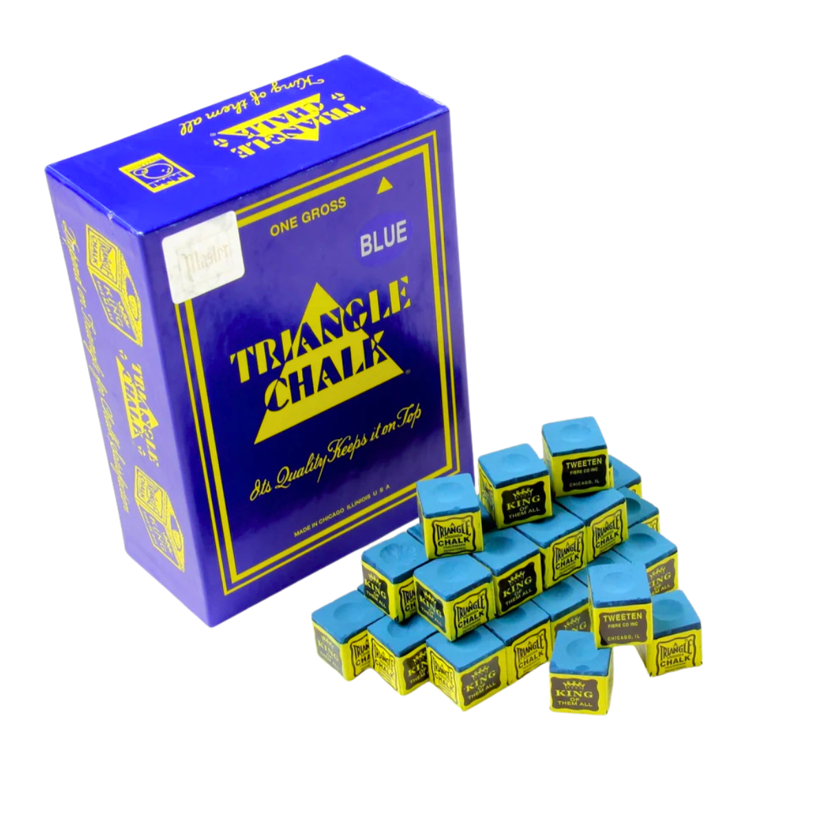 Triangle Snooker & Pool Cue Chalk 144pc Box Blue | Green | Red
