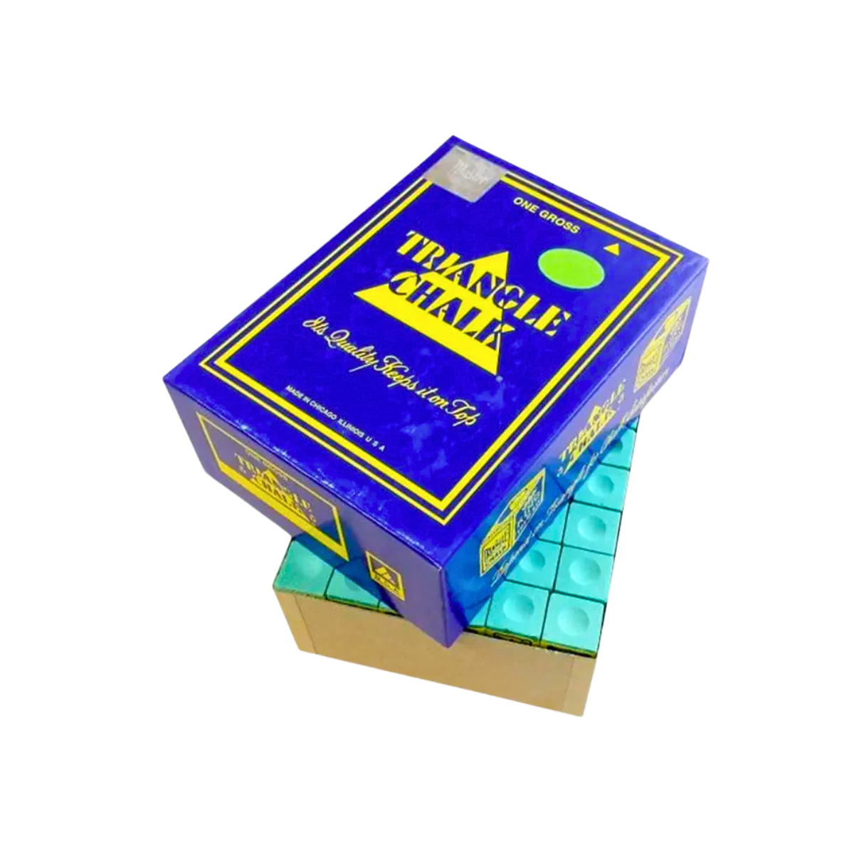 Triangle Snooker & Pool Cue Chalk 144pc Box Blue | Green | Red
