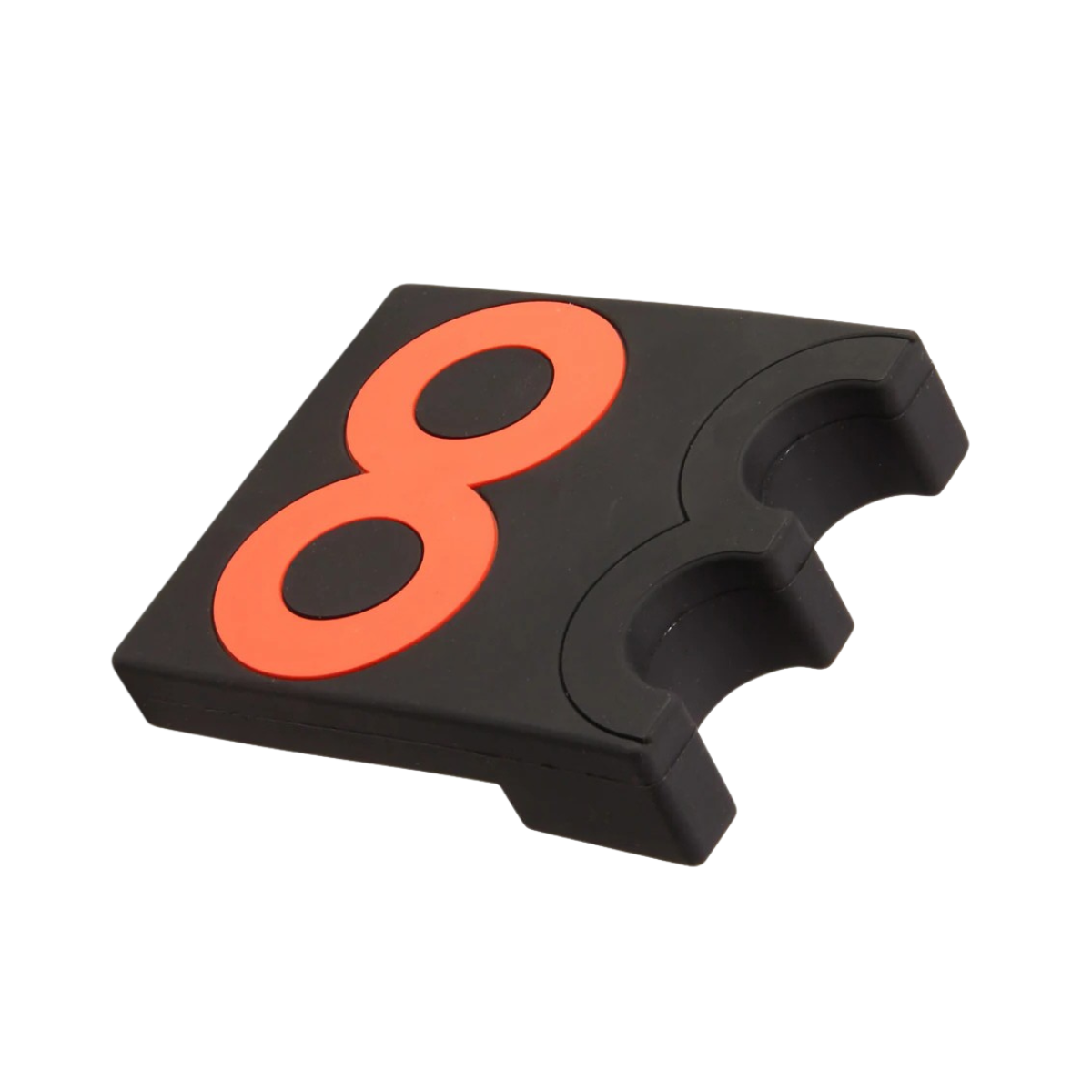 Weighted Rubber Snooker & Pool Cue Holder Black - Holds 2 Cues