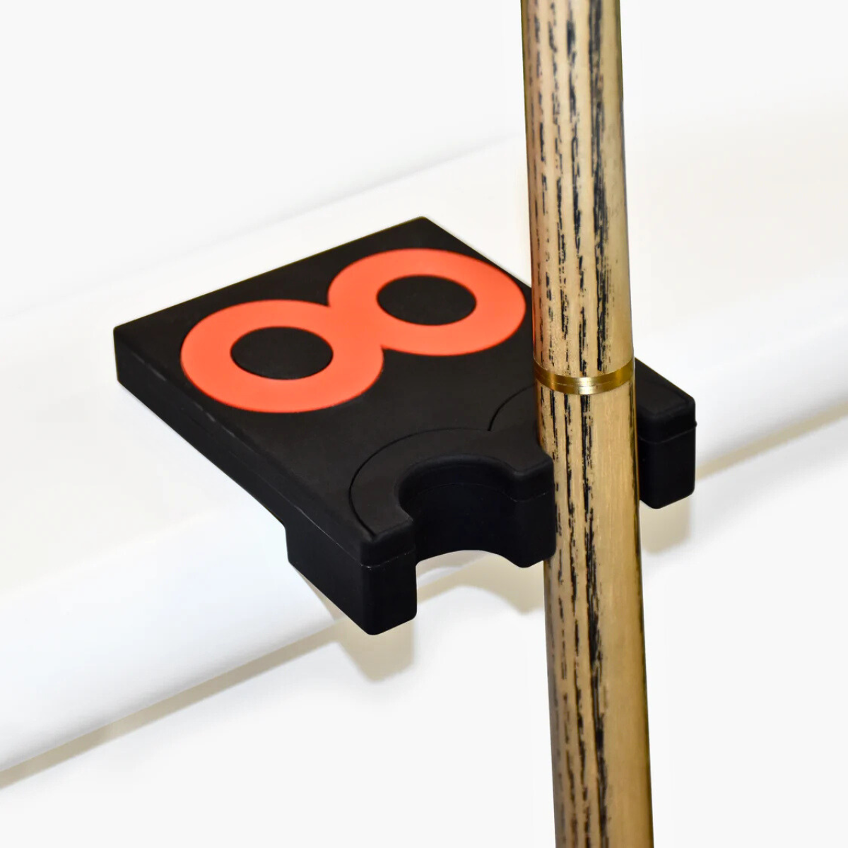 Weighted Rubber Snooker & Pool Cue Holder Black - Holds 2 Cues