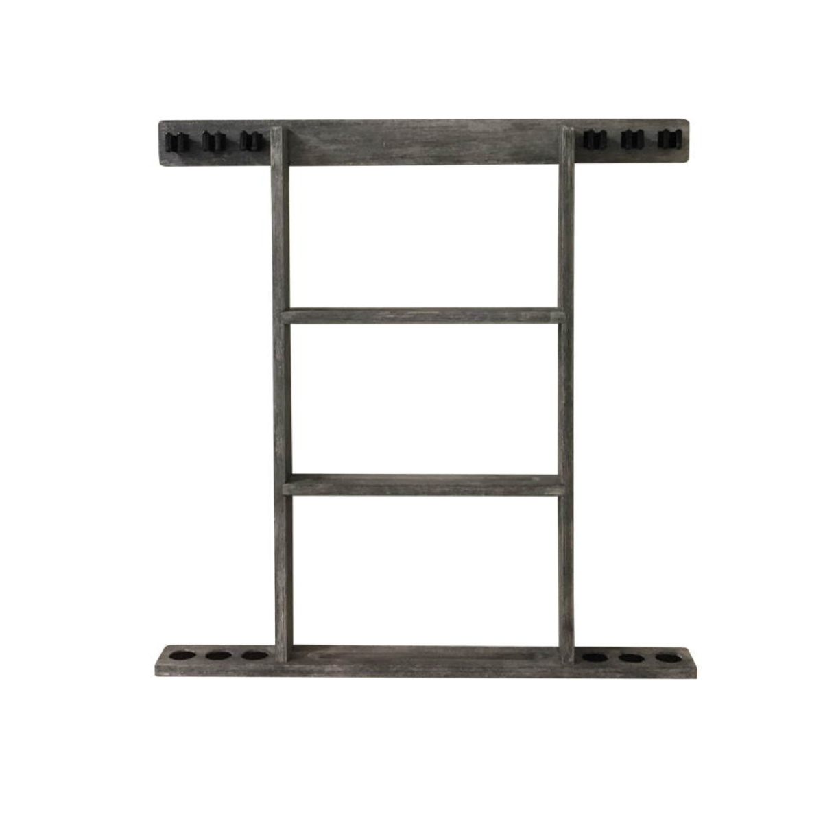 The Buffalo Wall Mount Pool Cue & Ball Rack Grey