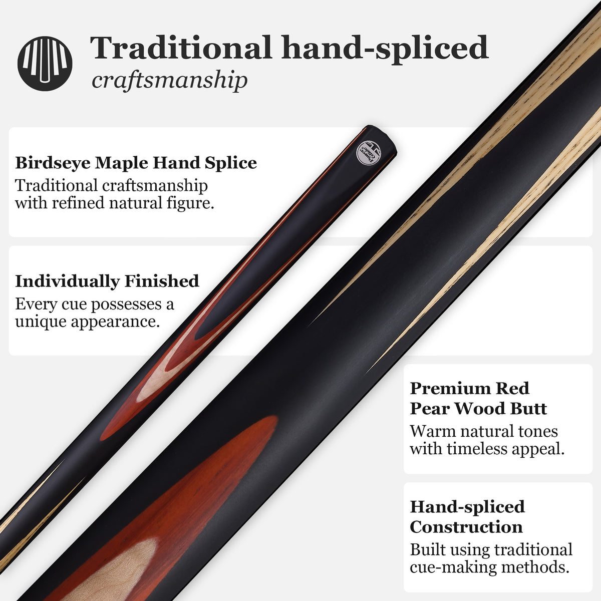 PowerGlide Snooker & Pool Cue 3/4 Jointed Or One Piece Delta 57" 145cm