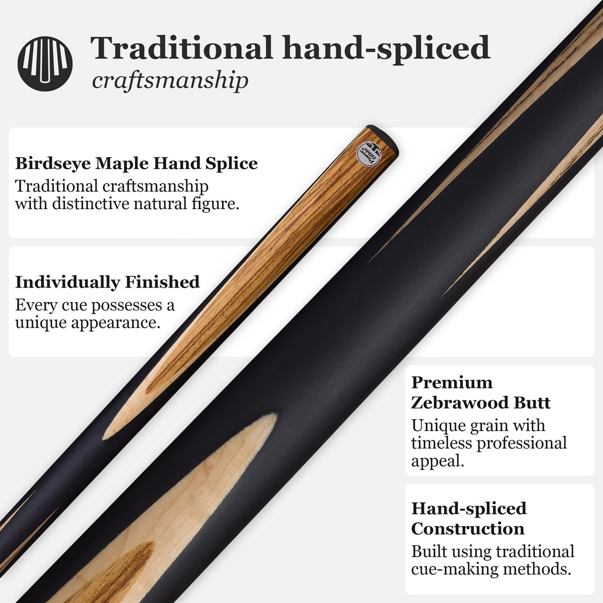 PowerGlide Snooker & Pool Cue 3/4 Jointed Or One Piece Ekko 57" 145cm