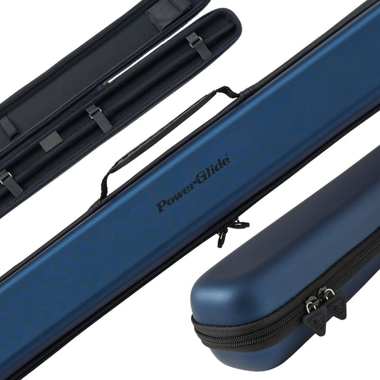 PowerGlide Snooker & Pool Cue Case Svartur Met Blue 3/4 Joint - Holds 1 Cue