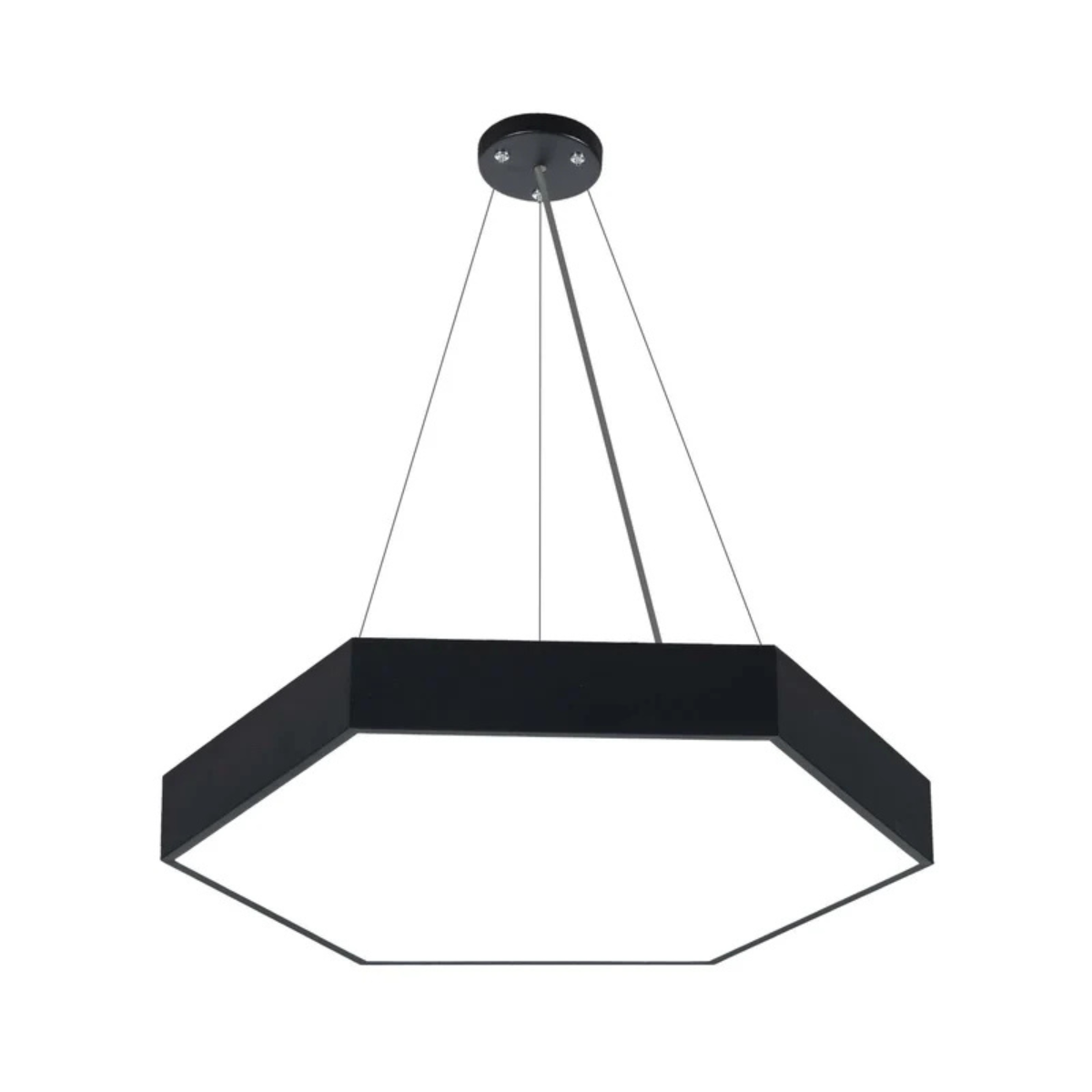6ft Pool Table Light LED Hexagon Pendant Black