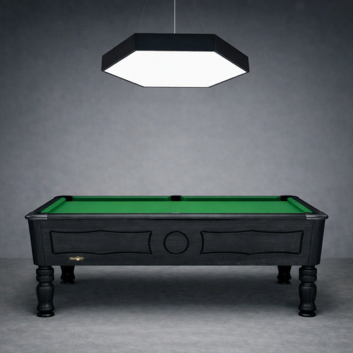 6ft Pool Table Light LED Hexagon Pendant Black