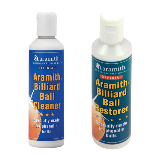 Aramith Pool & Snooker Professional Ball Cleaner & Restorer Polish Set Both 250mm