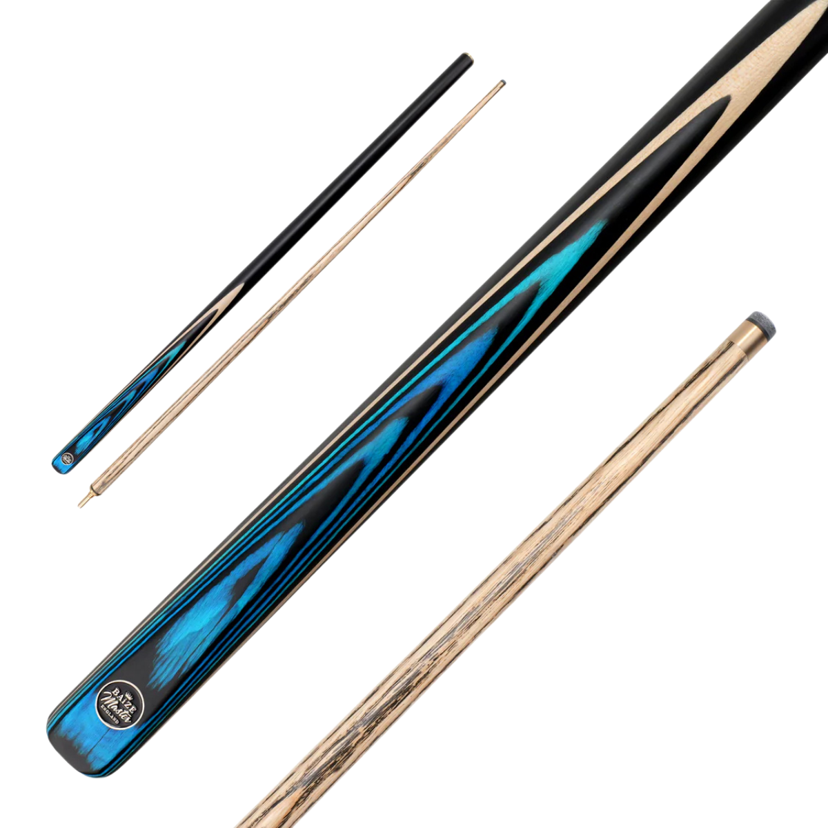 Baize Master English Pool Cue Centre Jointed Black Line Classic Series 57" 145cm