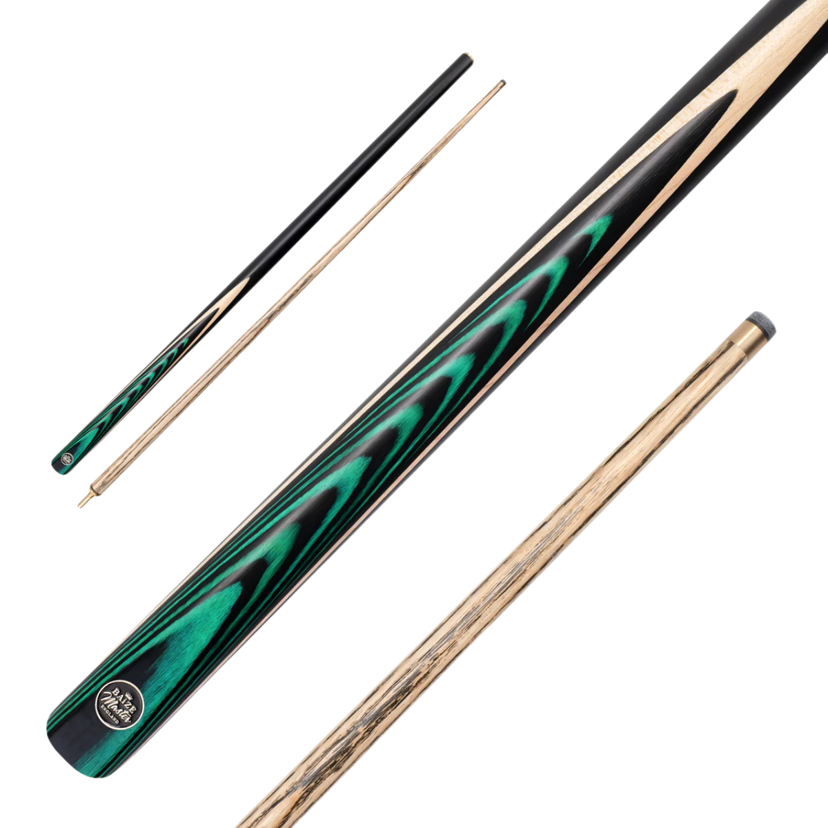 Baize Master English Pool Cue Centre Jointed Black Line Classic Series 57" 145cm