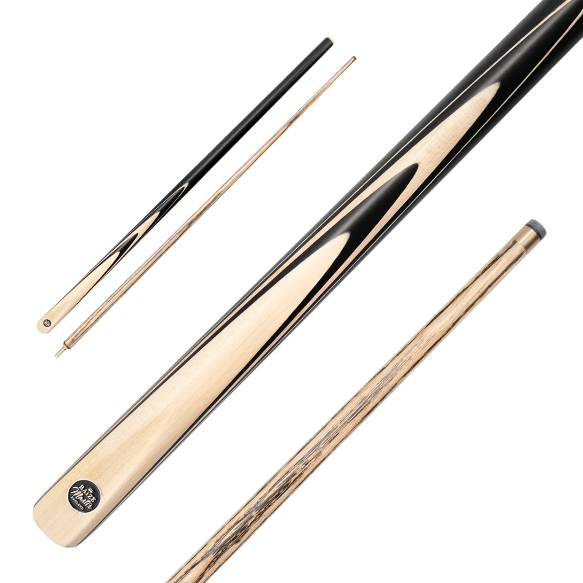 Baize Master English Pool Cue Centre Jointed Black Line Classic Series 57" 145cm