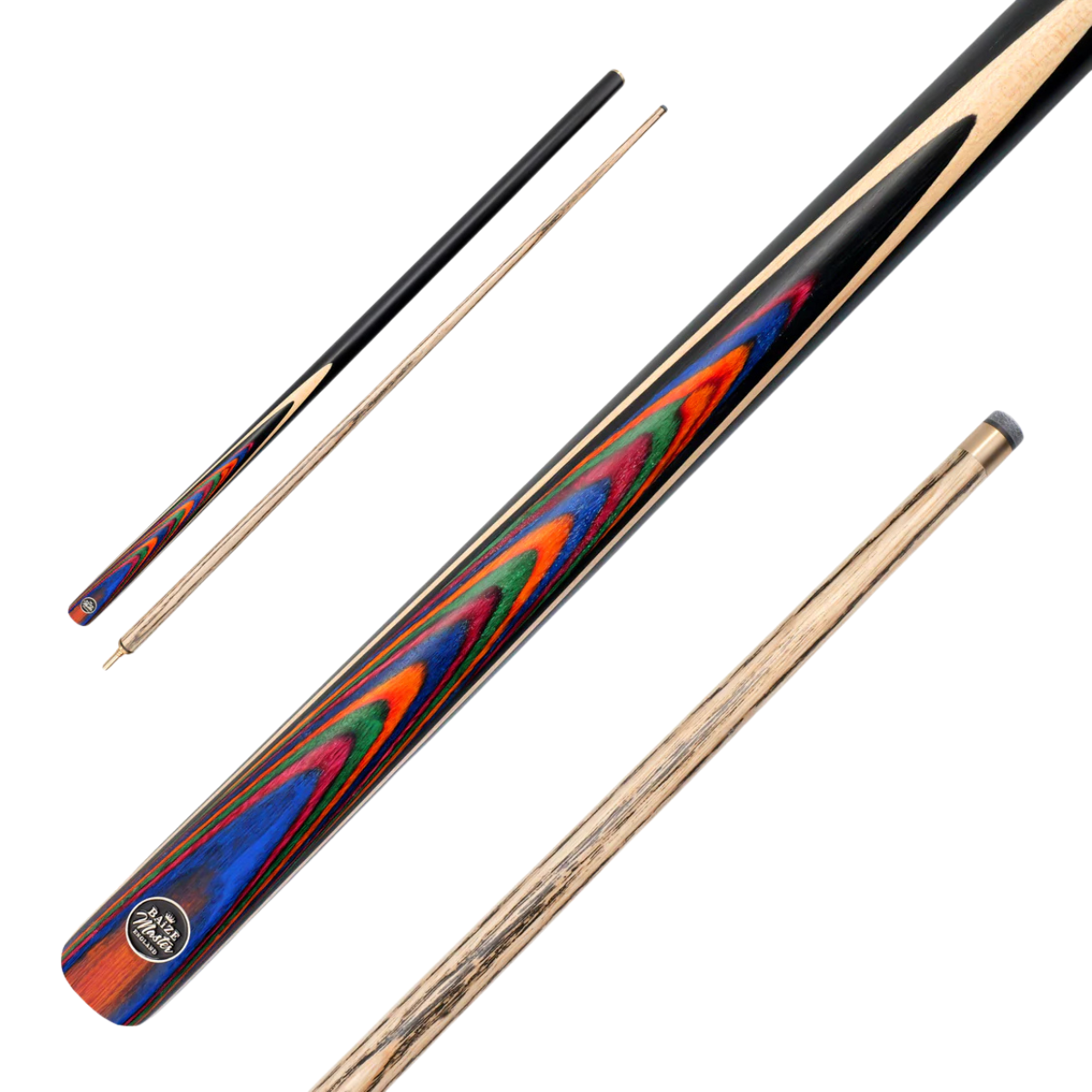 Baize Master English Pool Cue Centre Jointed Black Line Classic Series 57" 145cm