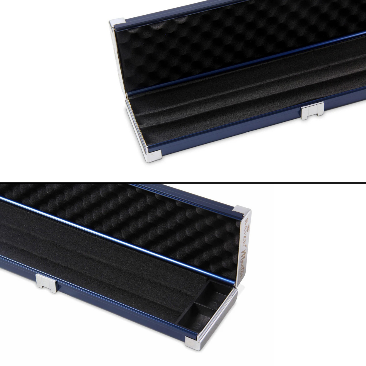 Baize Master Aluminium Snooker & Pool Hard Cue Case Blue Pro Line 1 Piece - Hold 3 Cues