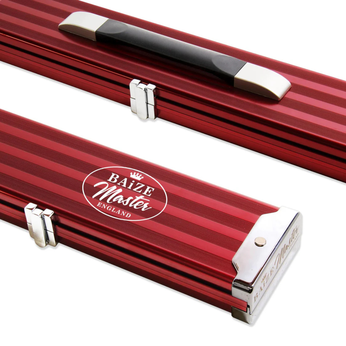 Baize Master Aluminium Snooker & Pool Hard Cue Case Red Pro Line 1 Piece - Hold 3 Cues