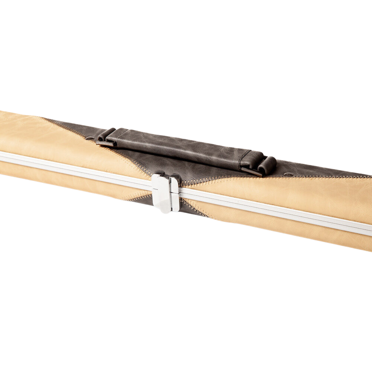 Britannia Hard Cue Case 3/4 Joint Britannium Aluminium & Leatherette Beige - Holds 1 Cue