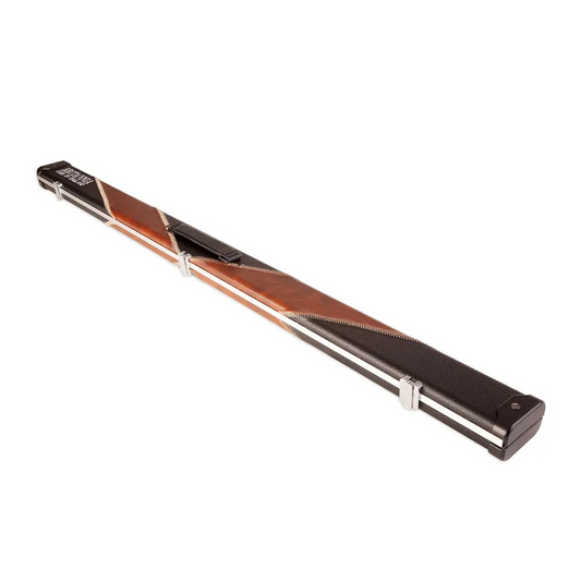 Britannia Hard Cue Case 3/4 Joint Britannium Aluminium & Leatherette Brown - Holds 1 Cue