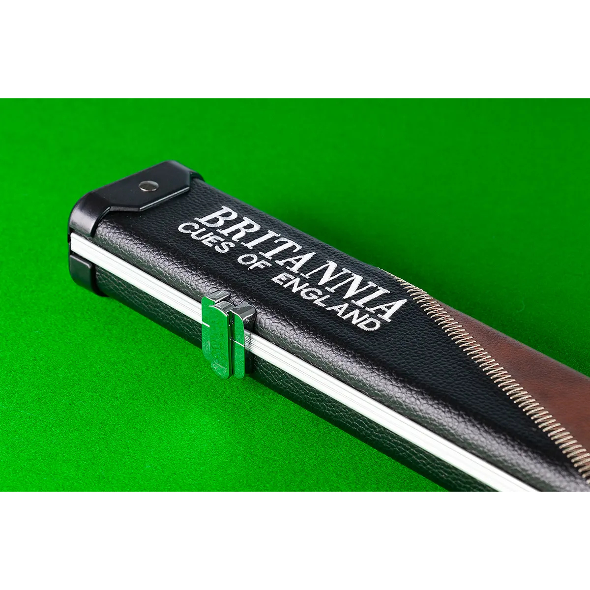 Britannia Hard Cue Case 3/4 Joint Britannium Aluminium & Leatherette Brown - Holds 1 Cue