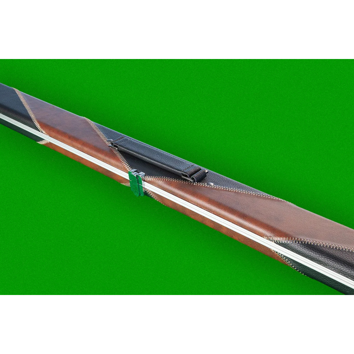 Britannia Hard Cue Case 3/4 Joint Britannium Aluminium & Leatherette Brown - Holds 1 Cue