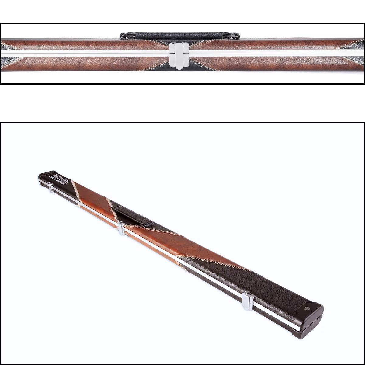 Britannia Hard Cue Case 3/4 Joint Britannium Aluminium & Leatherette Brown - Holds 1 Cue