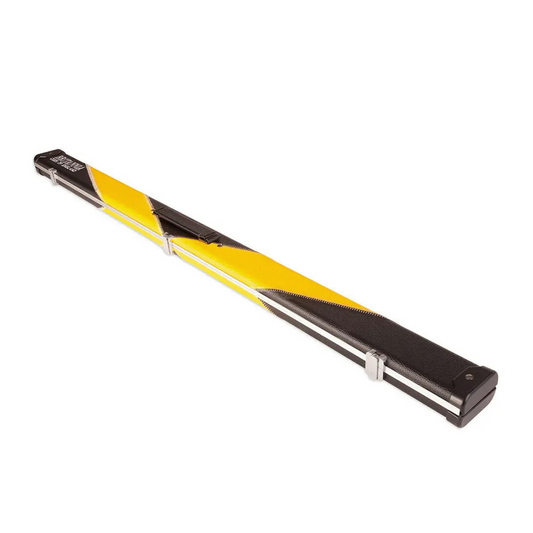 Britannia Hard Cue Case 3/4 Joint Britannium Aluminium & Leatherette Yellow - Holds 1 Cue