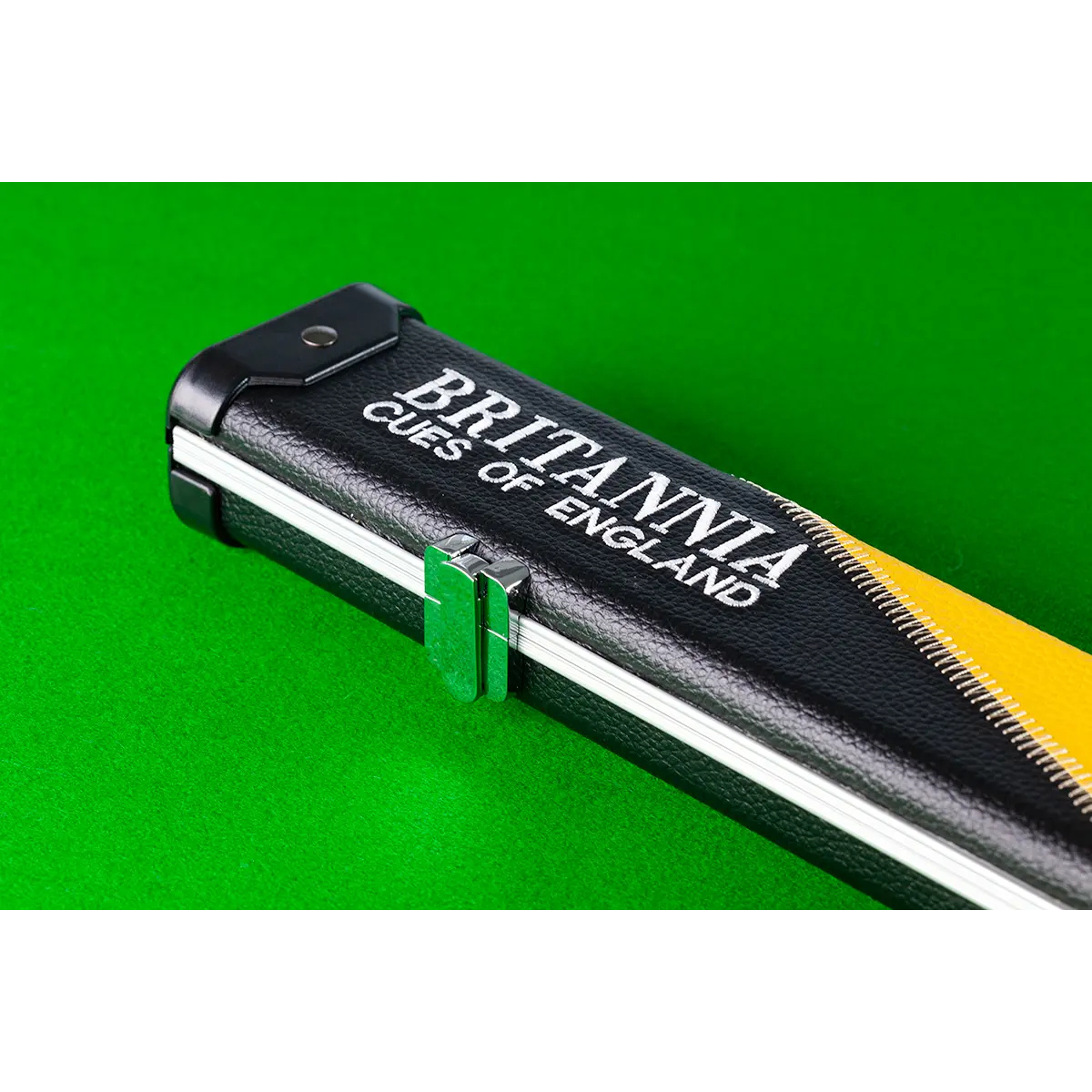 Britannia Hard Cue Case 3/4 Joint Britannium Aluminium & Leatherette Yellow - Holds 1 Cue
