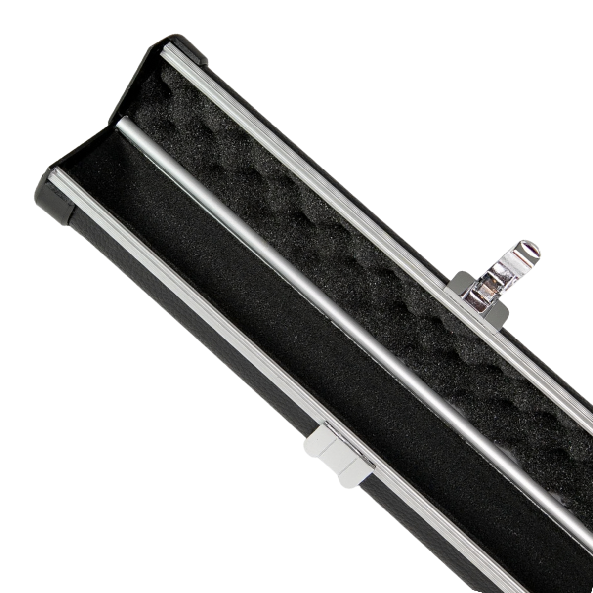 Britannia Hard Cue Case 1 Piece Slim Britannium Aluminium & Leatherette Black - Holds 1 Cue